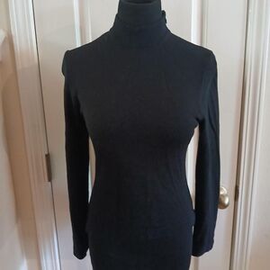 Vintage St. John Collection by Marie Gray Black Turtleneck Sweater S Old Money
